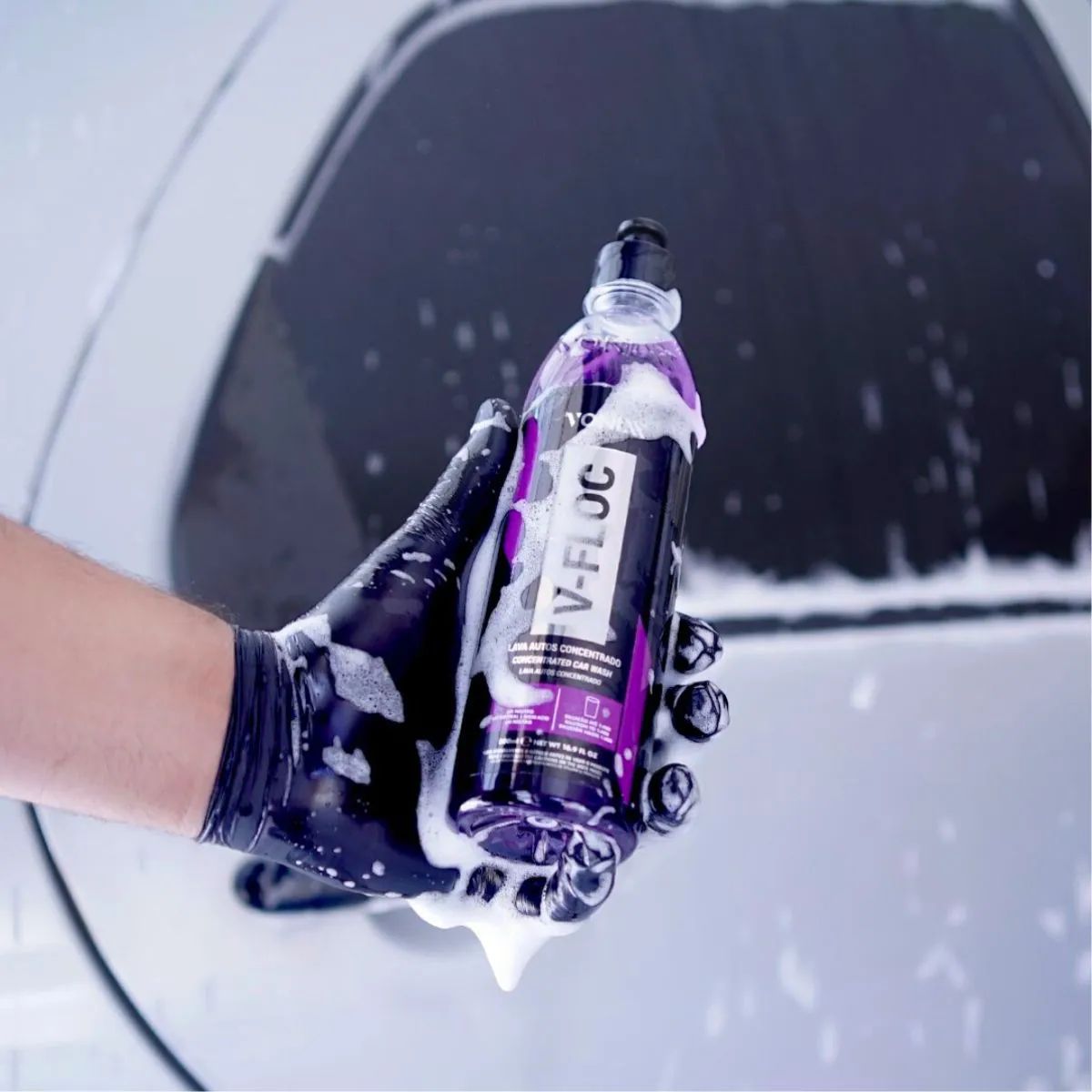 V-Floc 500ml Shampoo Neutro Automotivo Lava Autos Detergente para o Carro Moto Caminhão