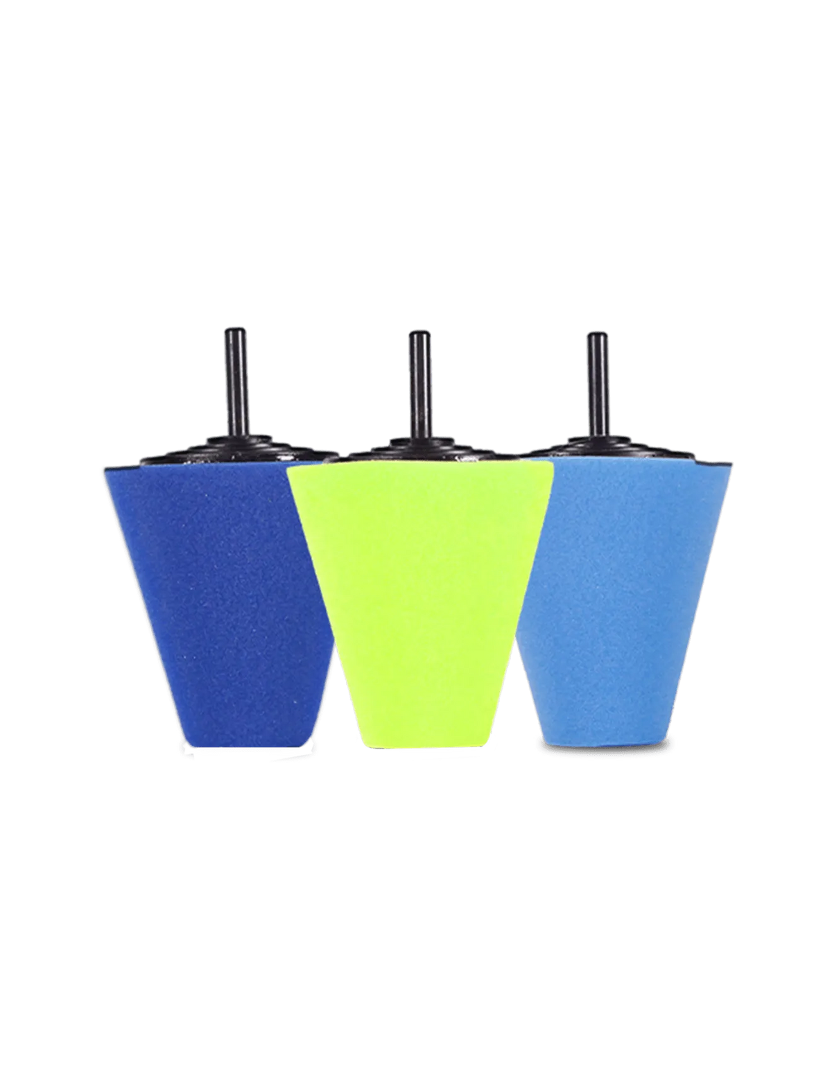 KIT COM 3 PEÇAS – BOINA DE POLIMENTO EM CONE